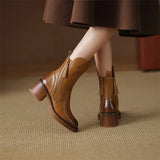 Bottines Femme Talon Bloc – Bottes Élégantes Zip