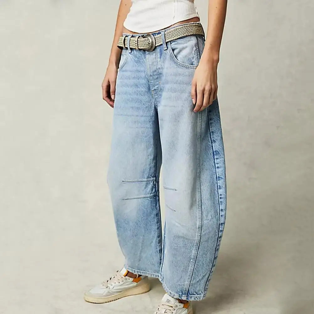 Pantalon Léopard Ample Taille Haute Tendance