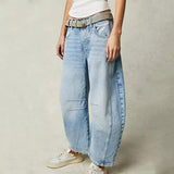 Pantalon Léopard Ample Taille Haute Tendance
