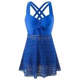 Tankini Femme à Col V avec Short Assorti