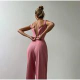 Elegant Jumpsuit Med Korset Pasform Moderne Stil