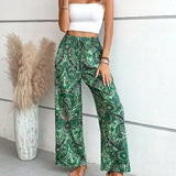 Pantalon Ample à Imprimé Bohème