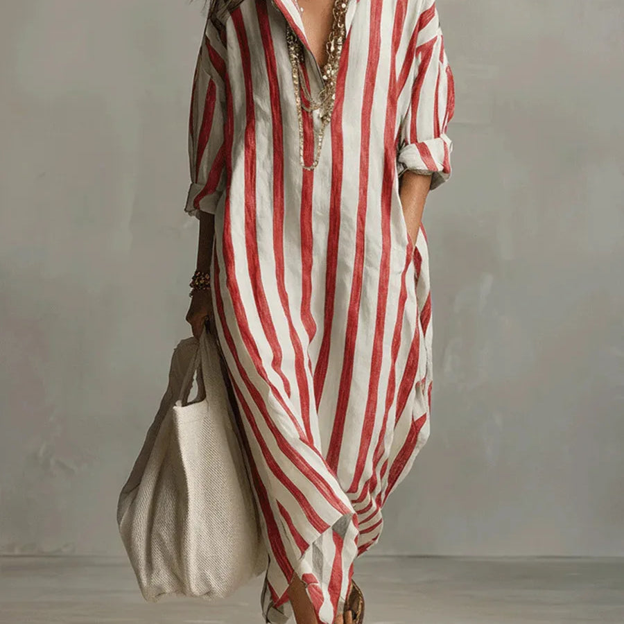 Chemise Longue Légère Verte Femme