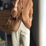 Blazer Femme Texturé Élégant – Veste Chic Boutonnée
