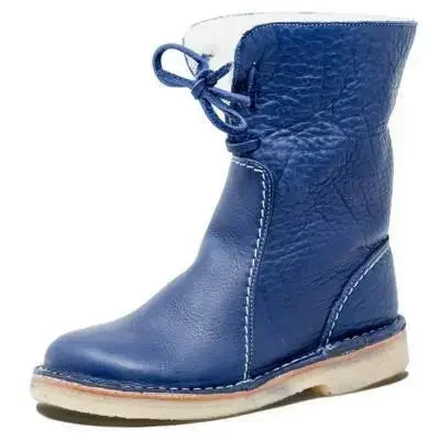 Bottes Hiver Fourrure Lacets Style Casual Confort Quotidien