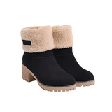 Bottines Fourrées à Talon pour Style Hivernal