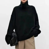 Pull femme à col roulé coupe ample