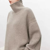 Pull femme à col roulé coupe ample
