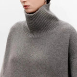 Pull femme à col roulé coupe ample