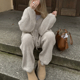 Ensemble Femme Tricot Pull et Pantalon Confort