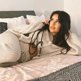 Ensemble Femme Tricot Pull et Pantalon Confort