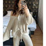 Ensemble Femme Tricot Pull et Pantalon Confort