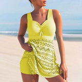Tankini Femme à Col V avec Short Assorti