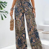 Pantalon Ample à Imprimé Bohème