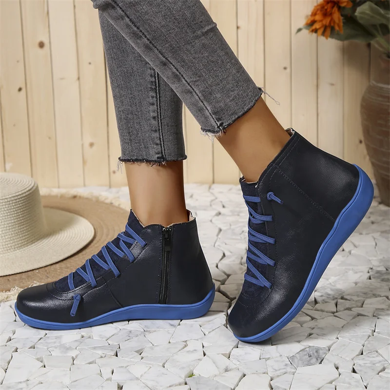 Bottines Femme Lacets Confort – Chaussures Hiver Casual