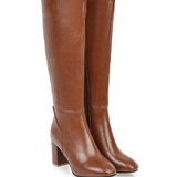 Bottes Hautes Talon Carré Élégance Minimaliste Style Moderne