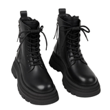 Bottines Plateforme Lacées Style Urbain Moderne