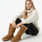 Bottes Fourrées Hiver Lacets Arrière Semelle Confort Chaud