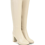 Bottes Hautes Talon Carré Élégance Minimaliste Style Moderne