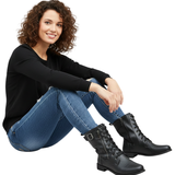 Bottines Lacées Vintage Zip Latéral Moderne