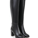 Bottes Hautes Talon Carré Élégance Minimaliste Style Moderne