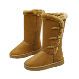Bottes Fourrées Hiver Lacets Arrière Semelle Confort Chaud