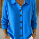 Cardigan en maille à col et boutonnage pour femme