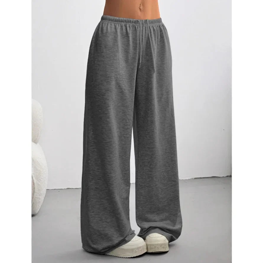 Pantalon Femme Large à Taille Élastiquée