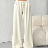 Pantalon Femme Large à Taille Élastiquée