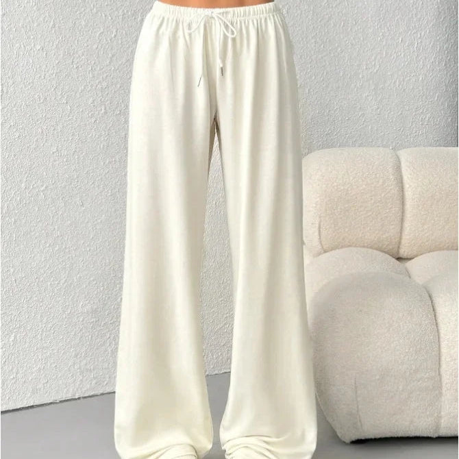 Pantalon Femme Large à Taille Élastiquée