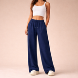 Pantalon Femme Large à Taille Élastiquée
