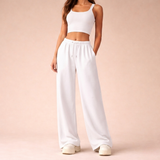 Pantalon Femme Large à Taille Élastiquée