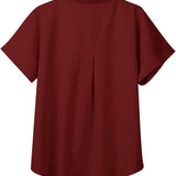 Blouse Unie à Col Classique