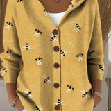 Cardigan Automne Léger Camel Femme