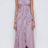 Robe Longue Asymétrique à Volants