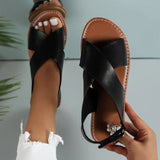Sandales Femme Plates Croisées – Chaussures Été Confort