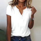 Blouse Unie à Col V