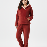 Ensemble Pyjama Polaire Capuche Confort Douillet Hiver