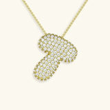 Collier à Initiale Bubble en Acier Inoxydable