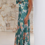 Robe Midi Femme Fleurie à Bretelles Fines