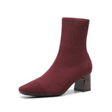Bottines Chaussette Élégantes Talon Confort Moderne