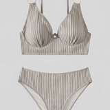 Bikini Femme Côtelé à Col V