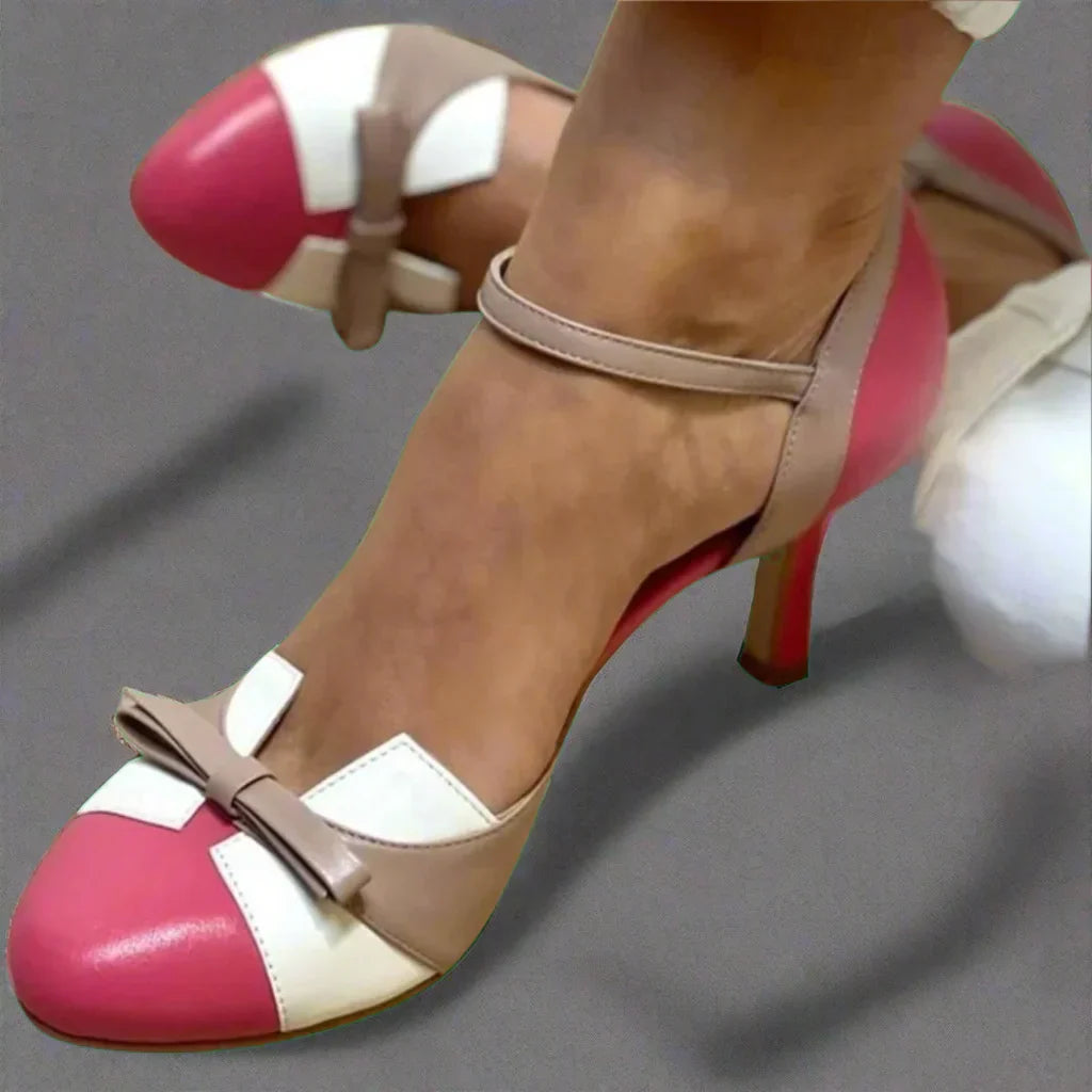 Escarpins Femme Bicolores Élégants – Talons Chic Confort