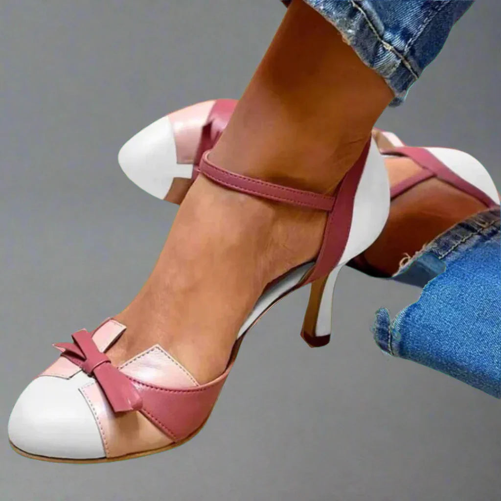 Escarpins Femme Bicolores Élégants – Talons Chic Confort