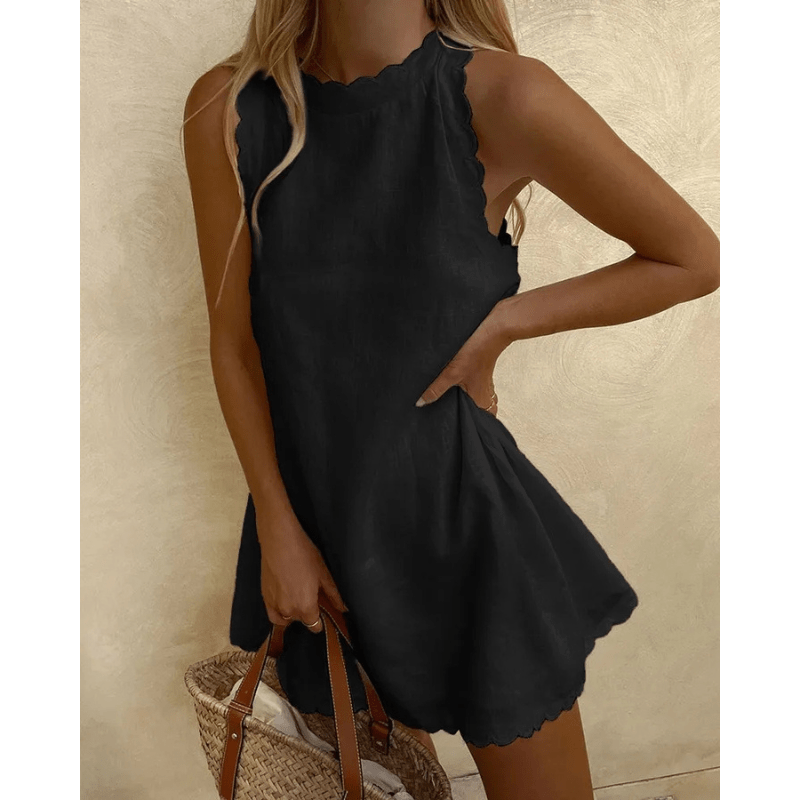 Robe Femme Courte Sans Manches – Robe Été Décontractée