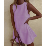 Robe Femme Courte Sans Manches – Robe Été Décontractée