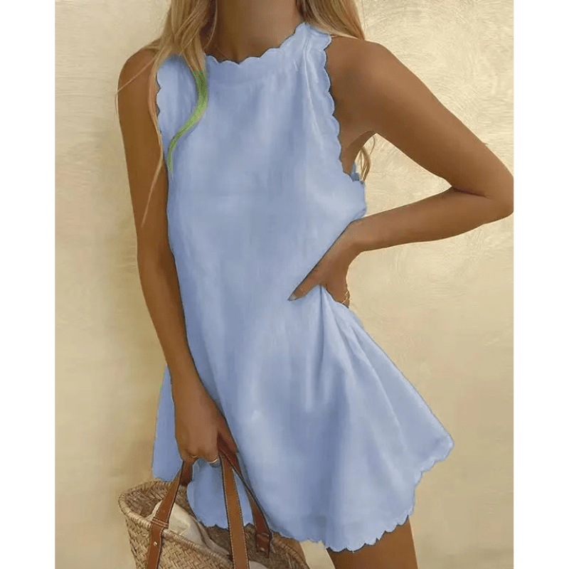 Robe Femme Courte Sans Manches – Robe Été Décontractée