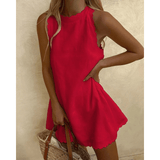 Robe Femme Courte Sans Manches – Robe Été Décontractée