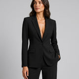 Ensemble femme blazer ajusté et pantalon large