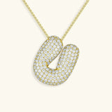 Collier à Initiale Bubble en Acier Inoxydable